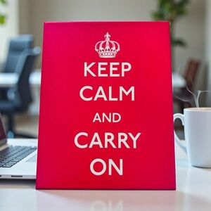 Keep Calm and Carry On Card Set Graphique 7 Blank Cards 8 Envelopes Matching Box
